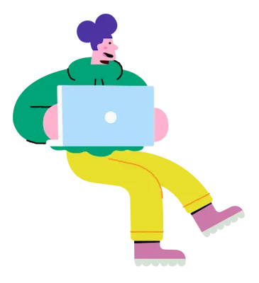 Boy using laptop